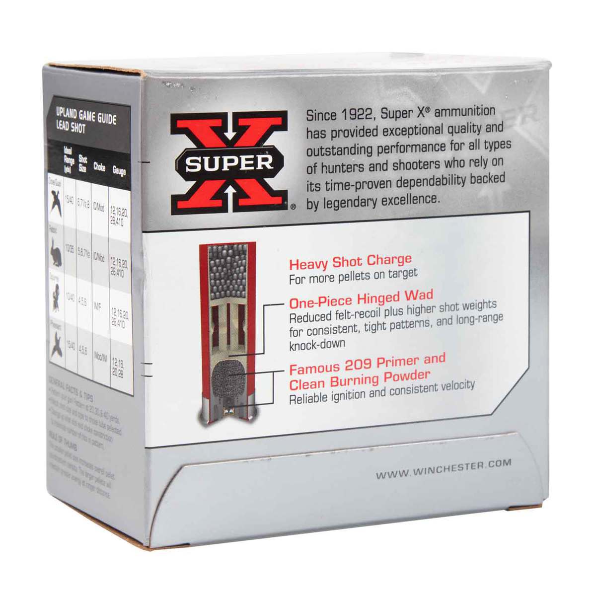 Winchester Super-X 12 Gauge 2-3/4in #8 1-1/8oz Upland Shotshells - 25 Rounds Winchester Super-X 12 Gauge 2-3/4in #8 1-1/8oz Upland Shotshells - 25 Rounds
