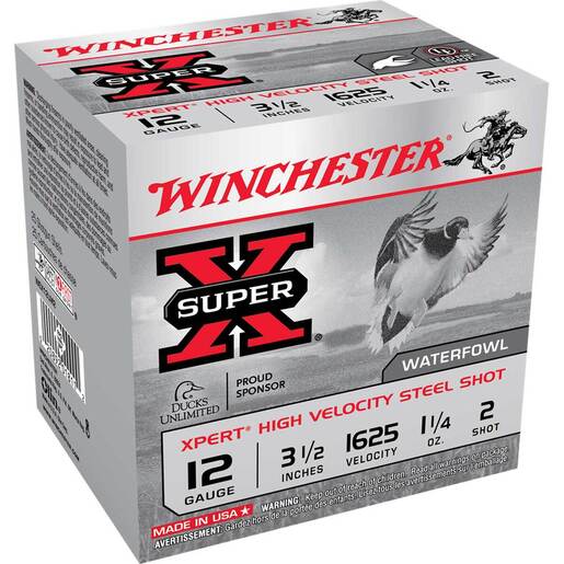 Winchester Super-X 12 Gauge 3-1/2in 1-1/4oz #2 Waterfowl Shotshells Ammo - 25 Rounds Ammo - #2 25 Rounds - #2 Ammo