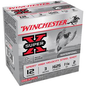 Winchester Super-X 12 Gauge 3in 1-1/16oz #2 Waterfowl Shotshells - 25 Rounds