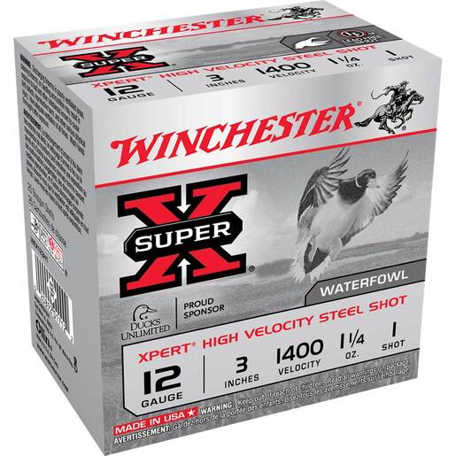 Winchester Super-X 12 Gauge 3in 1-1/4oz #1 Waterfowl Shotshells Ammo - 25 Rounds Ammo - #1 25 Rounds - #1 Ammo