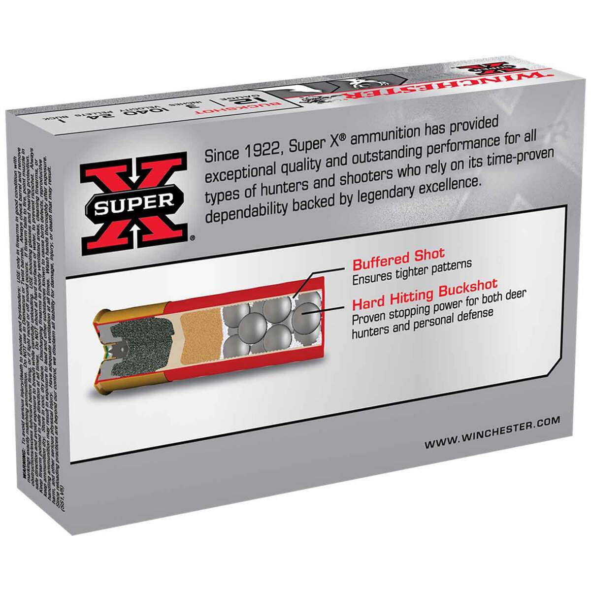 Winchester Super X 12 Gauge 3in #1 Buck Buckshot Shotshells - 5 Rounds Winchester Super X 12 Gauge 3in #1 Buck Buckshot Shotshells - 5 Rounds