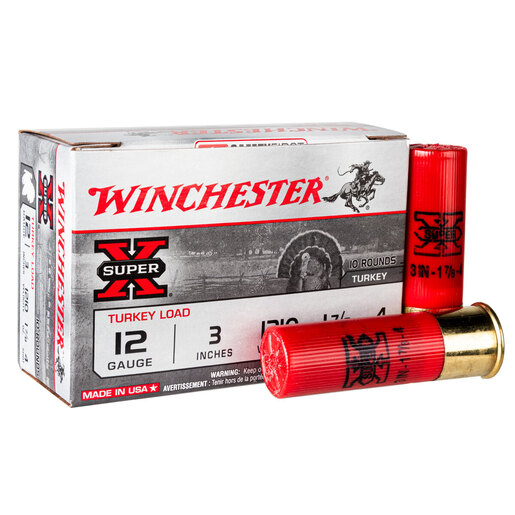 Winchester Super X 12 Gauge 3in #4 Turkey Shotshells – 10 Rounds – #4
