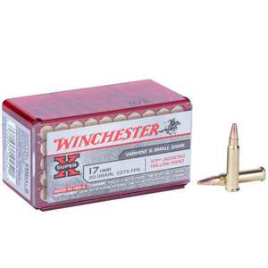 Winchester Super X 17 HMR 20gr JHP Rimfire Ammo - 50 Rounds
