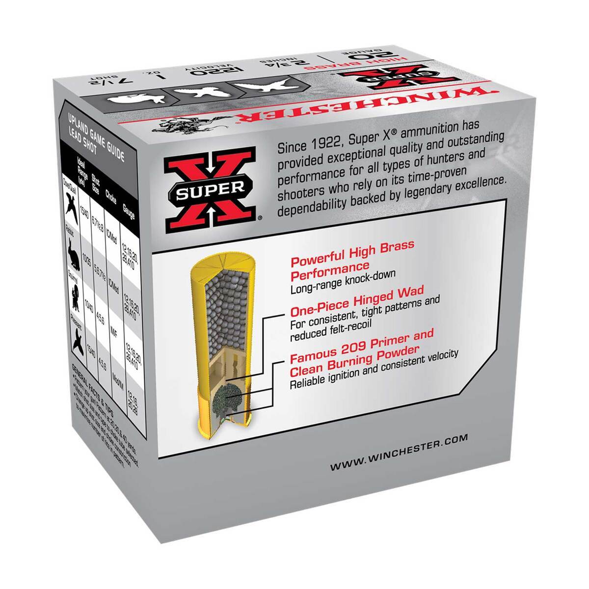 Winchester Super X 20 Gauge 2-3/4in #7.5 1oz Upland Shotshells - 25 Rounds Winchester Super X 20 Gauge 2-3/4in #7.5 1oz Upland Shotshells - 25 Rounds