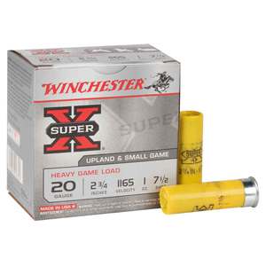 Winchester Super-X 20 Gauge 2-3/4in #7.5 1oz Upland Shotshells - 25 Rounds