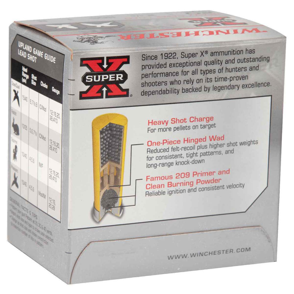 Winchester Super-X 20 Gauge 2-3/4in #8 1oz Upland Shotshells - 25 Rounds Winchester Super-X 20 Gauge 2-3/4in #8 1oz Upland Shotshells - 25 Rounds