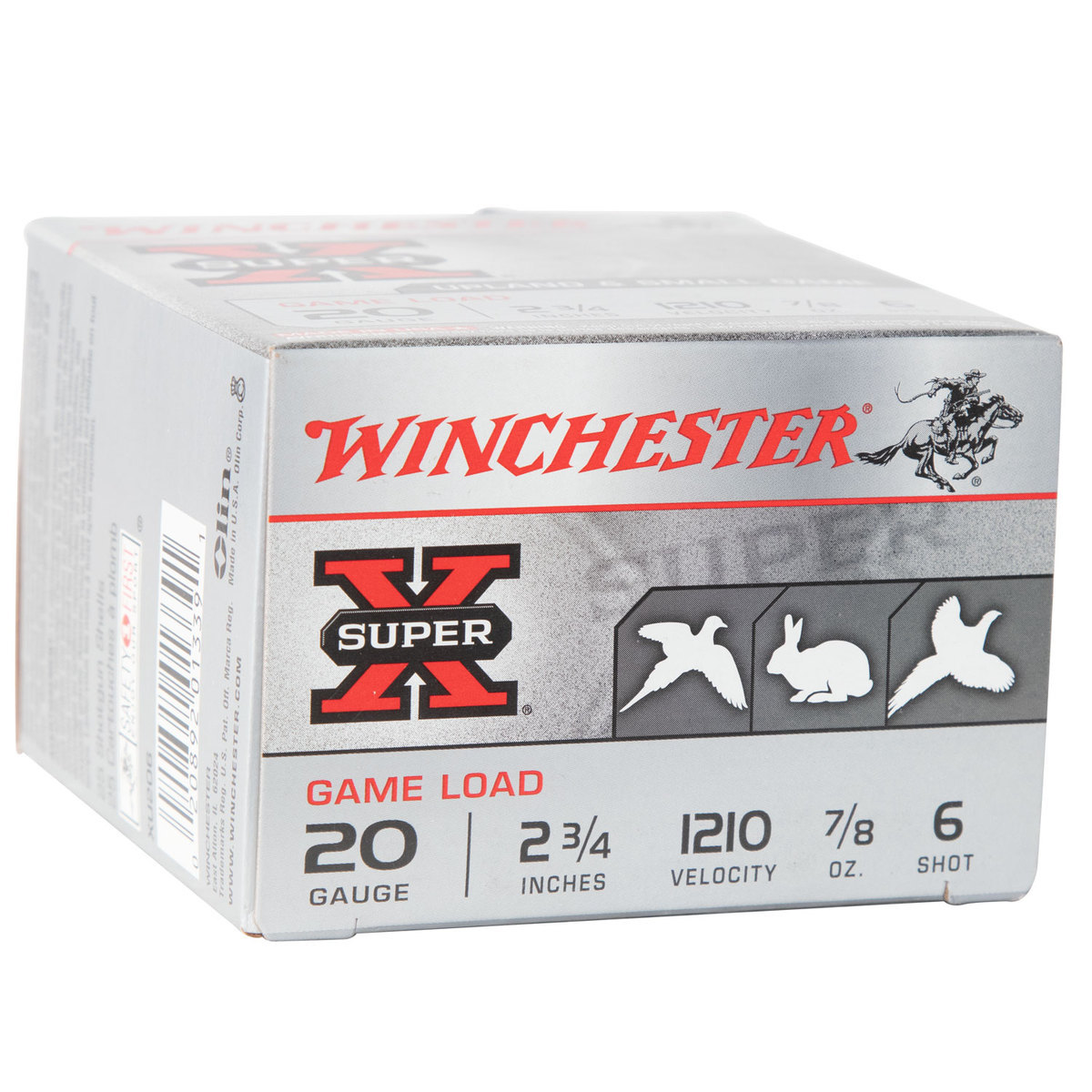 Winchester Super-X 20 Gauge 2-3/4in #6 7/8oz Upland Shotshells - 25 Rounds Winchester Super-X 20 Gauge 2-3/4in #6 7/8oz Upland Shotshells - 25 Rounds