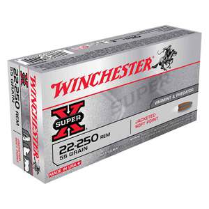 Winchester Super-X 22-250 Remington 55gr PSP Rifle Ammo - 20 Rounds Winchester Super-X 22-250 Remington 55gr PSP Rifle Ammo - 20 Rounds