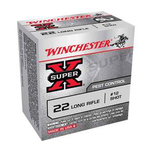 Winchester Super-X 22 Long Rifle #12 Shot Rimfire Shotshell Ammo - 50 Rounds