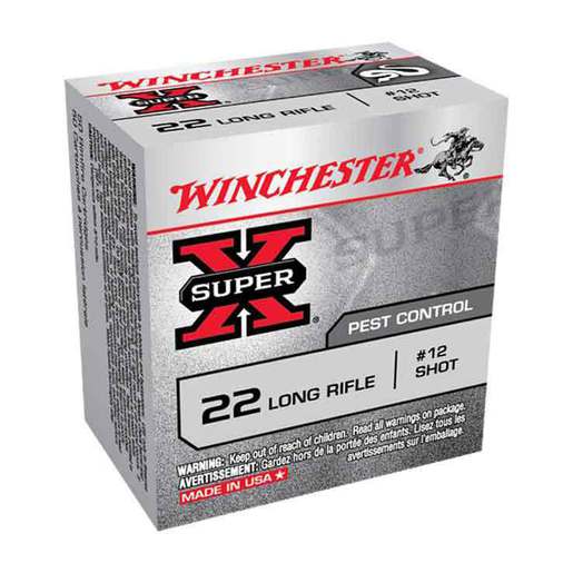 Winchester Super-X 22 Long Rifle No. 12 Shot Rimfire Shotshell Ammo – 50 Rounds