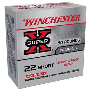 Winchester Super-X 22 Short 29gr Blank Rimfire Ammo - 50 Rounds