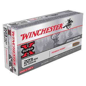Winchester Super-X 223 Remington 64gr PP Rifle Ammo - 20 Rounds