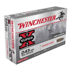 Winchester Super-X 243 Winchester 100gr PP Rifle Ammo - 20 Rounds