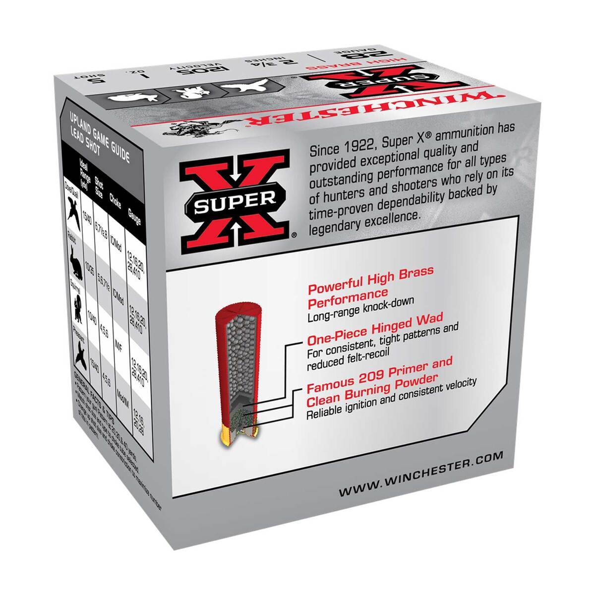 Winchester Super X 28 Gauge 2-3/4in #5 1oz Upland Shotshells - 25 Rounds Winchester Super X 28 Gauge 2-3/4in #5 1oz Upland Shotshells - 25 Rounds