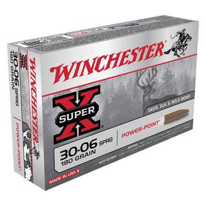 Winchester Super-X 30-06 Springfield 180gr PP Rifle Ammo - 20 Rounds