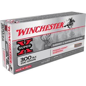 Winchester Super-X 300 Blackout 200gr Power-Point Subsonic Rifle Ammo - 20 Rounds