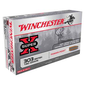 Winchester Super-X 303 British 180gr PP Rifle Ammo - 20 Rounds