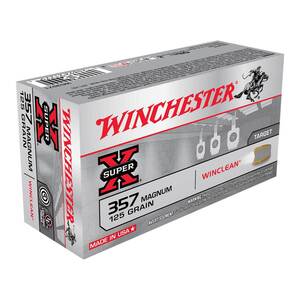 Winchester Super X 357 Magnum 125gr WC Handgun Ammo - 50 Rounds
