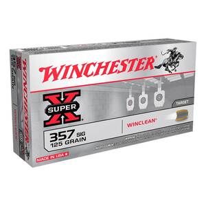 Winchester Super X 357 SIG 125gr WC Handgun Ammo - 50 Rounds