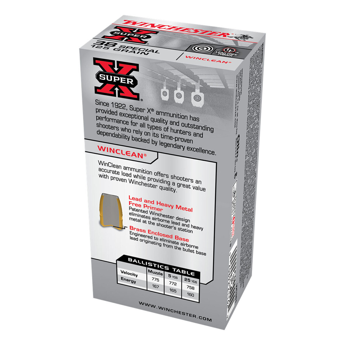 Winchester Super X 38 Special 125gr WC Handgun Ammo - 50 Rounds Winchester Super X 38 Special 125gr WC Handgun Ammo - 50 Rounds