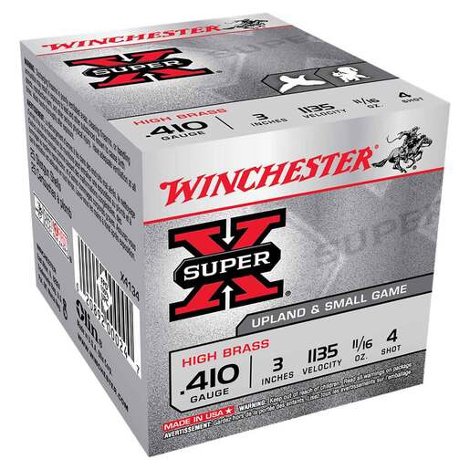 Winchester Super-X 410 Gauge 3in #4 11/16oz Target Shotshells – 25 Rounds – #4