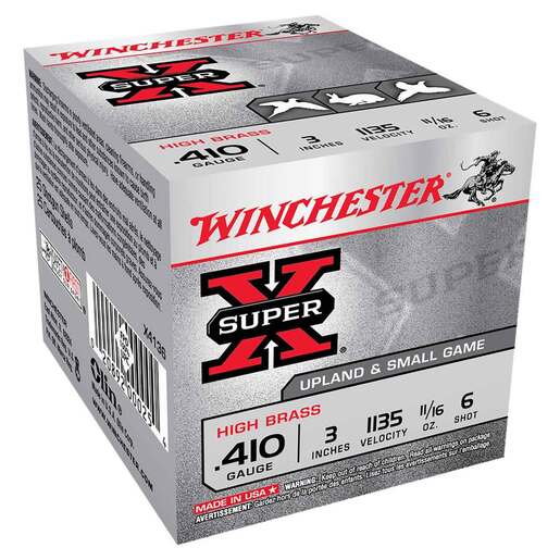 Winchester Super-X 410 Gauge 3in #6 11/16oz Target Shotshells – 25 Rounds – #6