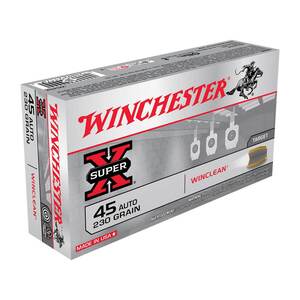Winchester Super X 45 Auto (ACP) 230gr WinClean Handgun Ammo - 50 Rounds Winchester Super X 45 Auto (ACP) 230gr WinClean Handgun Ammo - 50 Rounds