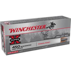 Winchester Super-X 450 Bushmaster 260gr Power-Point Rifle Ammo - 20 Rounds Winchester Super-X 450 Bushmaster 260gr Power-Point Rifle Ammo - 20 Rounds