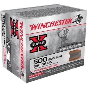 Winchester Super-X 500 S&W 350gr JHP Handgun Ammo - 20 Rounds