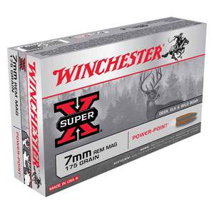 Winchester Super-X 7mm Remington Magnum 175gr PP Rifle Ammo - 20 Rounds