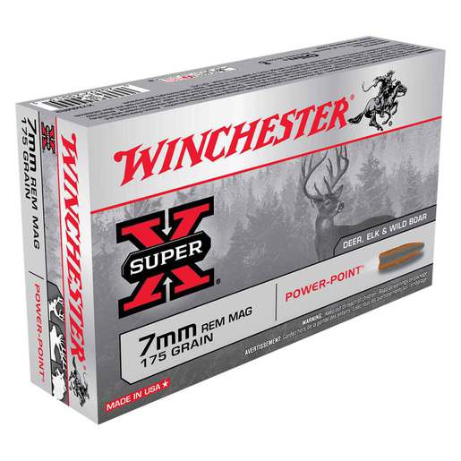 Winchester Super-X 7mm Remington Magnum 175gr PP Rifle Ammo – 20 Rounds