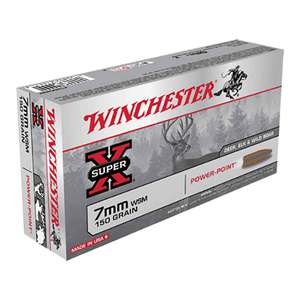 Winchester Super-X 7mm WSM (Winchester Short Magnum) 150gr PP Rifle Ammo - 20 Rounds Winchester Super-X 7mm WSM (Winchester Short Magnum) 150gr PP Rifle Ammo - 20 Rounds