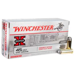 Winchester Super X Cowboy Action 45 (Long) Colt 250gr LFN Handgun Ammo - 50 Rounds