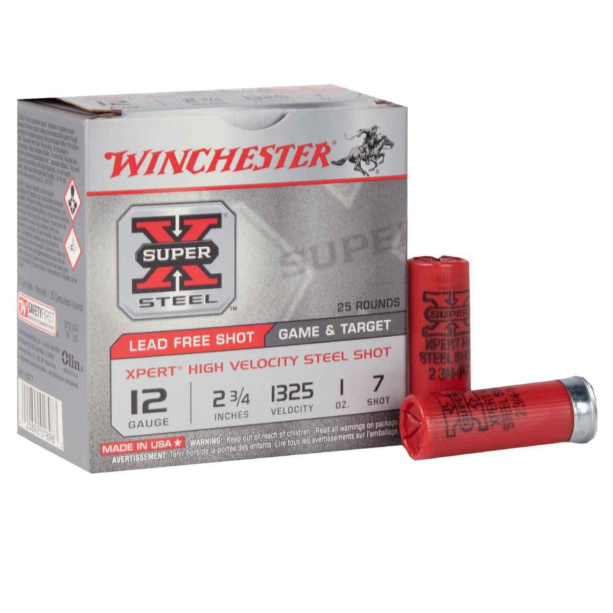 Winchester Super X Xpert High Velocity 12ga 2-3/4in #7 1oz Shotshells 25  Rounds Sportsman's Warehouse