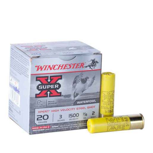 Winchester Super-X Xpert High Velocity 20 Gauge 3in #2 7/8oz Waterfowl Shotshells Ammo - 25 Rounds Ammo - #2 25 Rounds - #2 Ammo