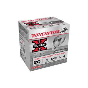 Winchester Super-X Xpert High Velocity 20 Gauge 3in #4 7/8oz Waterfowl Shotshells - 25 Rounds
