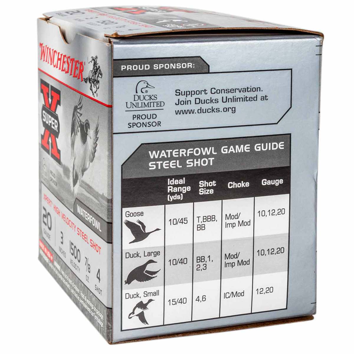 Winchester Super-X Xpert High Velocity 20 Gauge 3in #4 7/8oz Waterfowl Shotshells - 25 Rounds Winchester Super-X Xpert High Velocity 20 Gauge 3in #4 7/8oz Waterfowl Shotshells - 25 Rounds