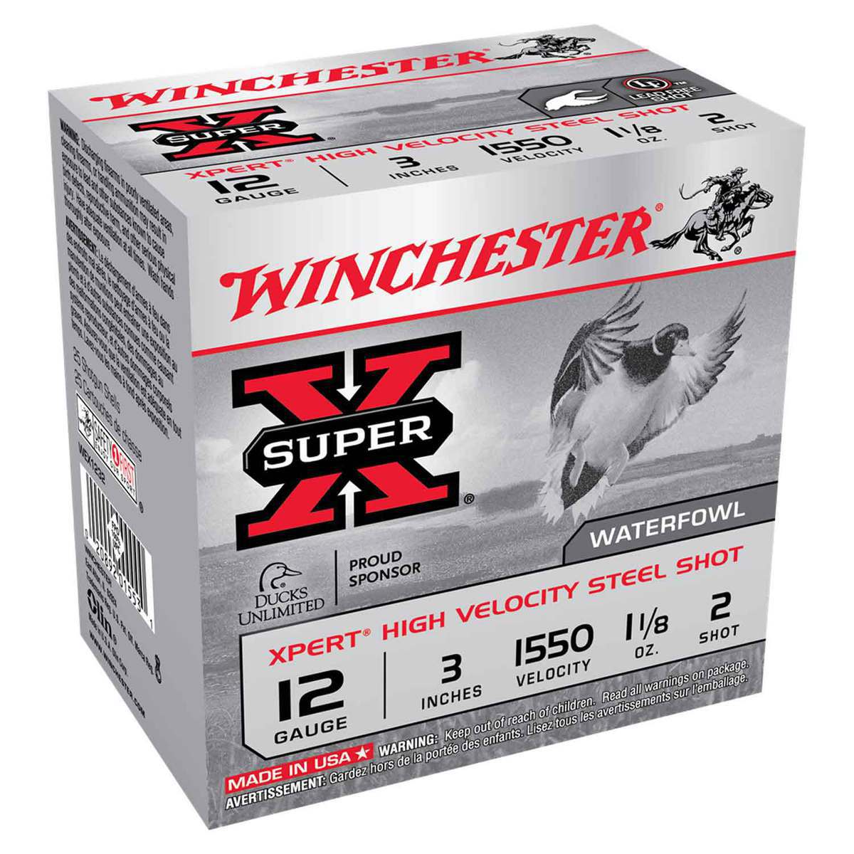 Winchester Super-X Xpert High Velocity Steel Shot 12 Gauge 3in #2 1-1/8oz Waterfowl Shotshells - 25 Rounds Winchester Super-X Xpert High Velocity Steel Shot 12 Gauge 3in #2 1-1/8oz Waterfowl Shotshells - 25 Rounds