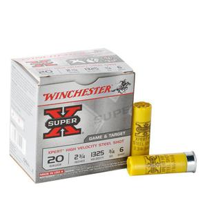 Winchester Super-X Xpert 20 Gauge 2-3/4in 3/4oz Game and Target Steel Shotshells - 25 Rounds