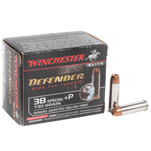 Winchester Supreme Defender PDX1 38 Special +P 130gr BJHP Handgun Ammo - 20 Rounds Winchester Supreme Defender PDX1 38 Special +P 130gr BJHP Handgun Ammo - 20 Rounds