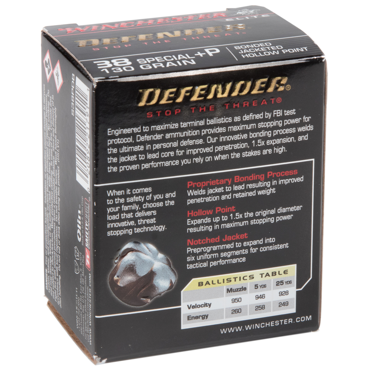 Winchester Supreme Defender PDX1 380 Auto (ACP) 95gr BJHP Handgun Ammo - 20 Rounds Winchester Supreme Defender PDX1 380 Auto (ACP) 95gr BJHP Handgun Ammo - 20 Rounds