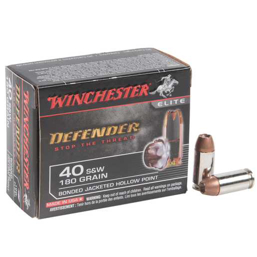Winchester Supreme Defender PDX1 40 S&W 180gr BJHP Handgun Ammo Ammo - 20 Rounds 20 Rounds Ammo