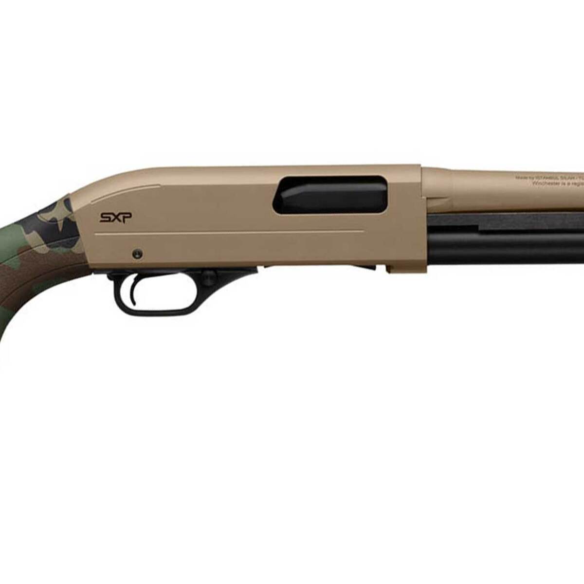 Winchester SXP Defender FDE 20 Gauge 3in Pump Action Shotgun - 18in - Camo Winchester SXP Defender FDE 20 Gauge 3in Pump Action Shotgun - 18in - Camo
