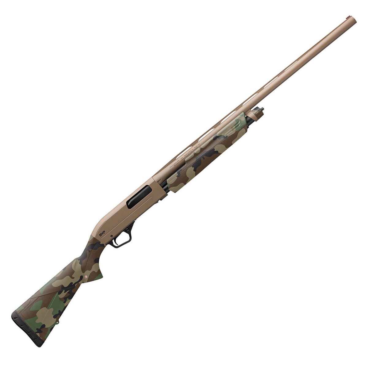 Winchester SXP Hybrid Hunter Flat Dark Earth Permacote/Woodland Camo 12 Gauge 3-1/2in Pump Shotgun - 26in - Camo Winchester SXP Hybrid Hunter Flat Dark Earth Permacote/Woodland Camo 12 Gauge 3-1/2in Pump Shotgun - 26in - Camo