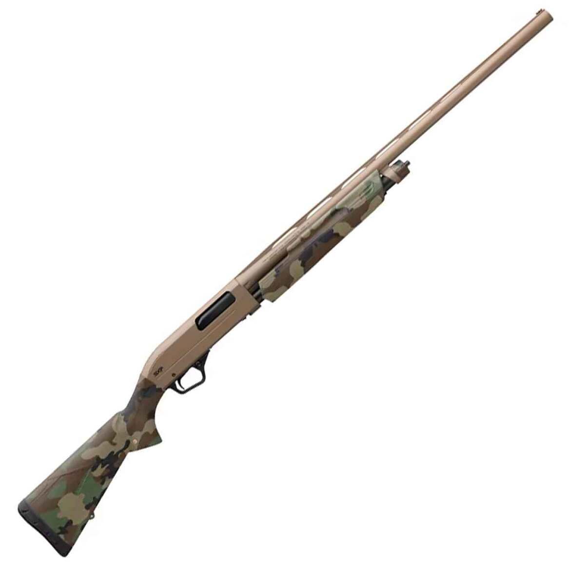 Winchester SXP Hybrid Hunter Flat Dark Earth Woodland 12 Gauge 3-1/2in Pump Action Shotgun - 28in - Camo Winchester SXP Hybrid Hunter Flat Dark Earth Woodland 12 Gauge 3-1/2in Pump Action Shotgun - 28in - Camo