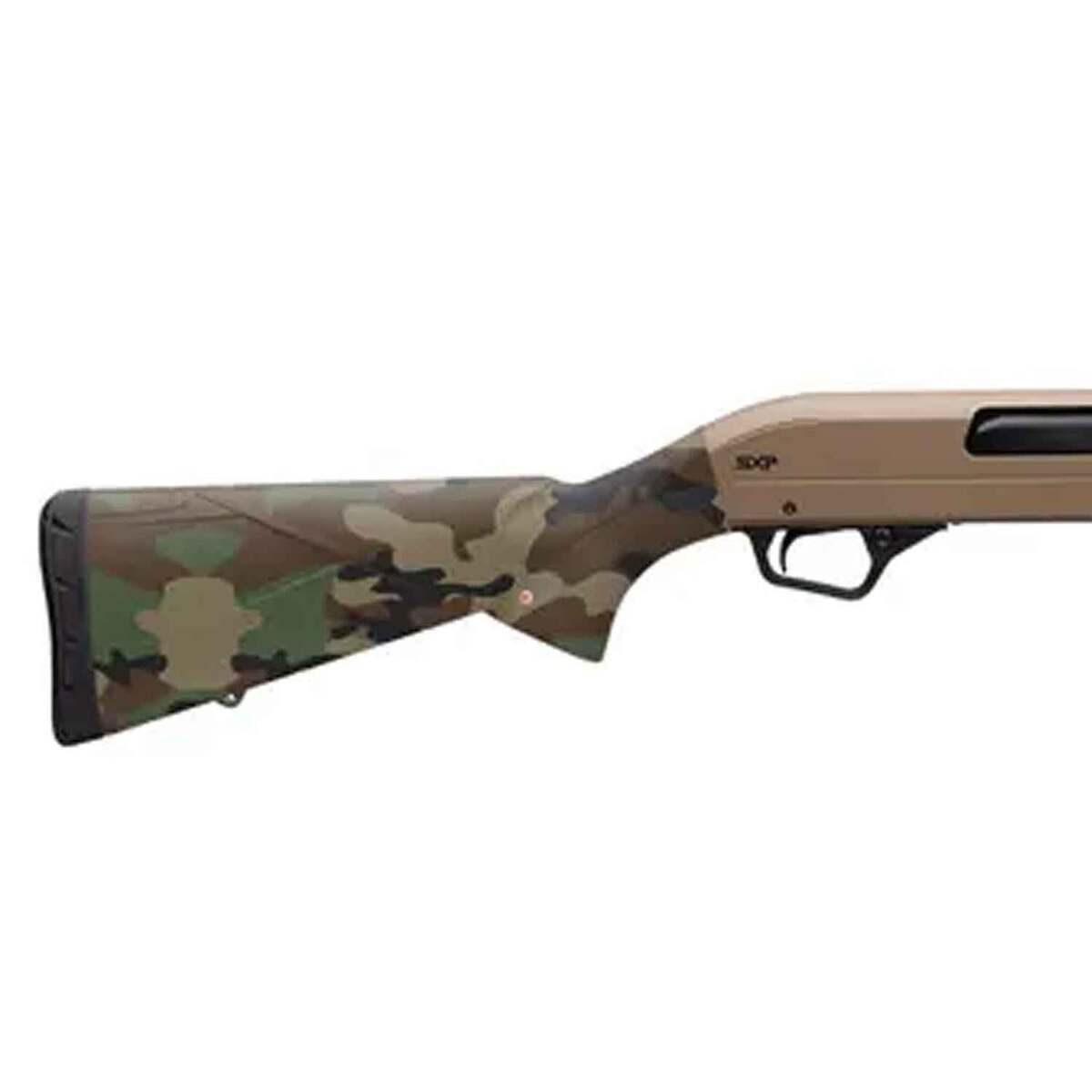 Winchester SXP Hybrid Hunter Flat Dark Earth Woodland 20 Gauge 3in Pump Action Shotgun - 28in - Woodland Camo Winchester SXP Hybrid Hunter Flat Dark Earth Woodland 20 Gauge 3in Pump Action Shotgun - 28in - Woodland Camo