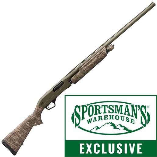 Winchester SXP Hybrid Hunter Matte Mossy Oak Bottomlands 12 Gauge 3-1/2in Pump Action Shotgun - 28in - Camo image