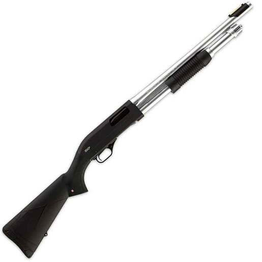 Winchester SXP Marine Defender Matte Black/Chrome 12 Gauge 3in Pump Action Shotgun - 18in - Black image
