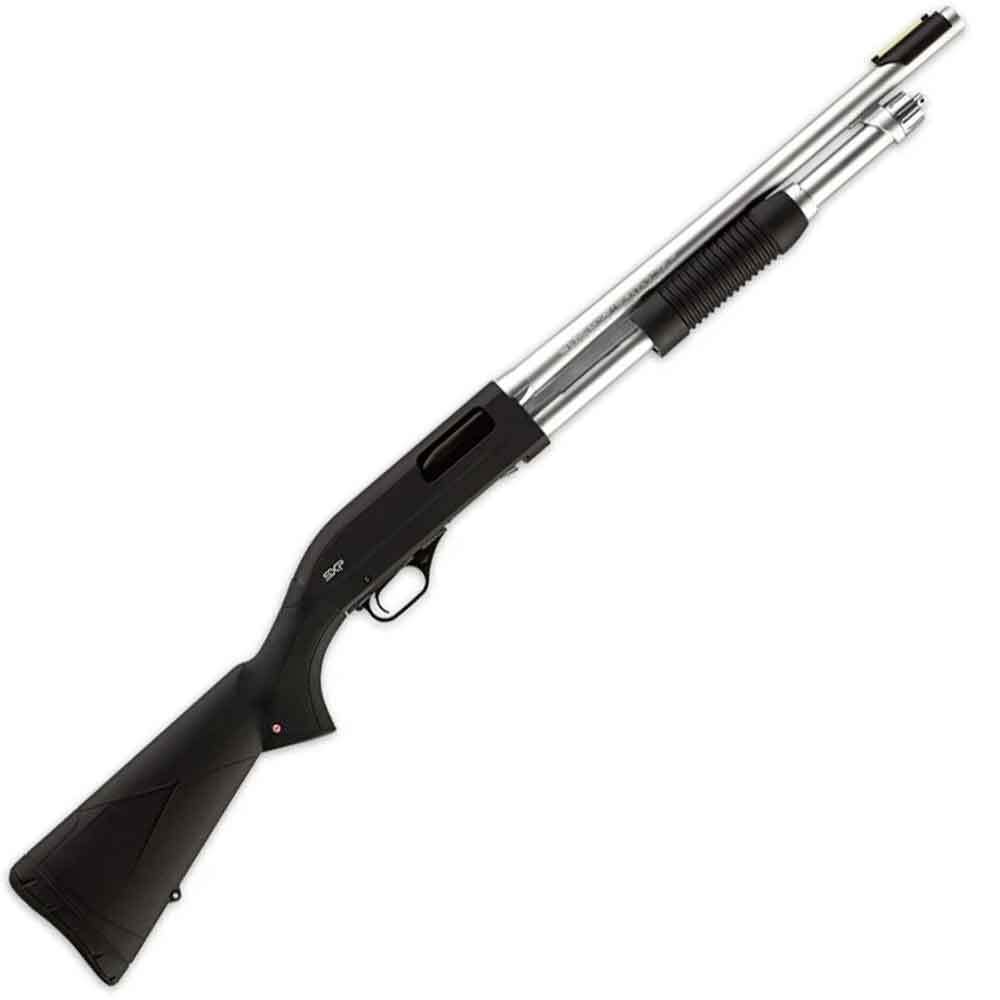 Winchester SXP Marine Defender Matte Black/Chrome 12 Gauge 3in Pump Action Shotgun - 18in - Black Winchester SXP Marine Defender Matte Black/Chrome 12 Gauge 3in Pump Action Shotgun - 18in - Black