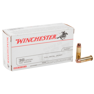 Winchester Target 38 Special 130gr FMJ Handgun Ammo - 50 Rounds